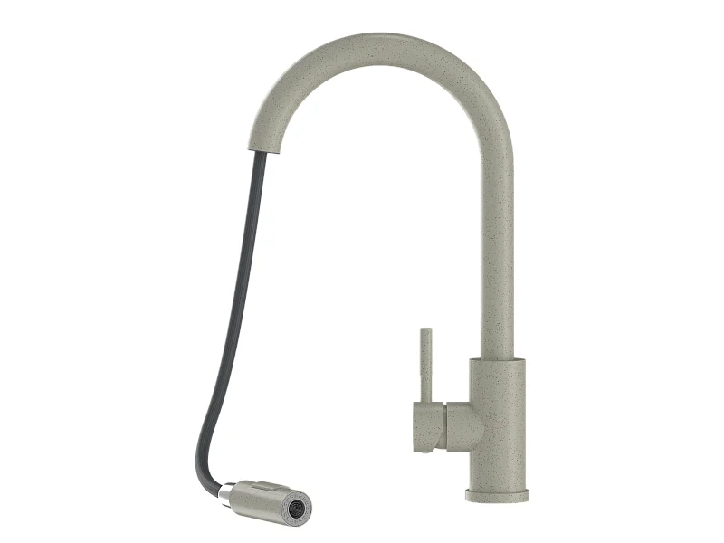 ROBINET DE CUISINE À BEC EXTRACTIBLE EN ACIER BEIGE ROBINET DE CUISINE LOSETO