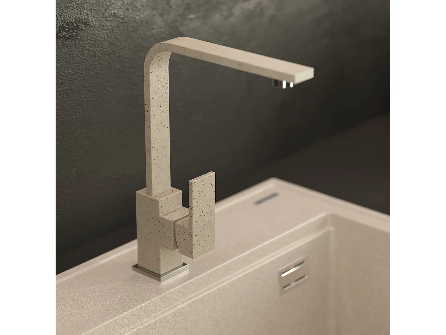 Melangeur de cuisine carre beige robinet perro 85111916