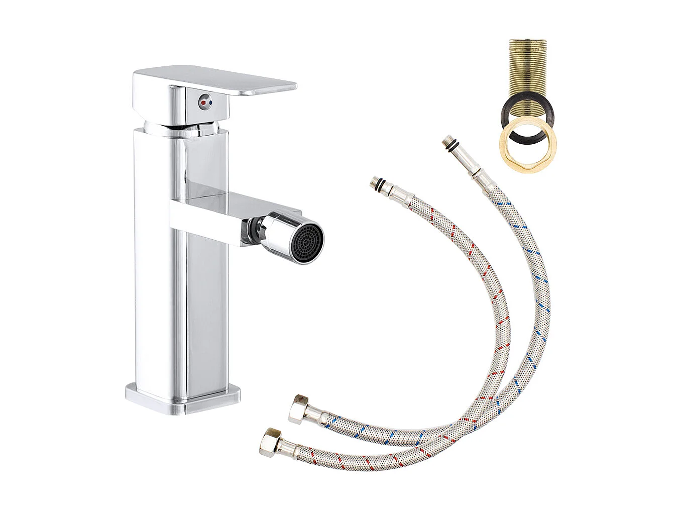 Salle de bain bidet mitigeur sur pied chrome caro granitan 85111921