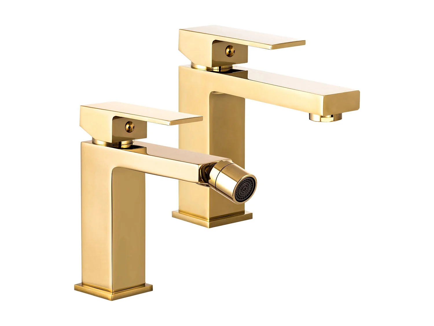 GOLD SET WASHBASIN TAP LOW +BIDET ISTER