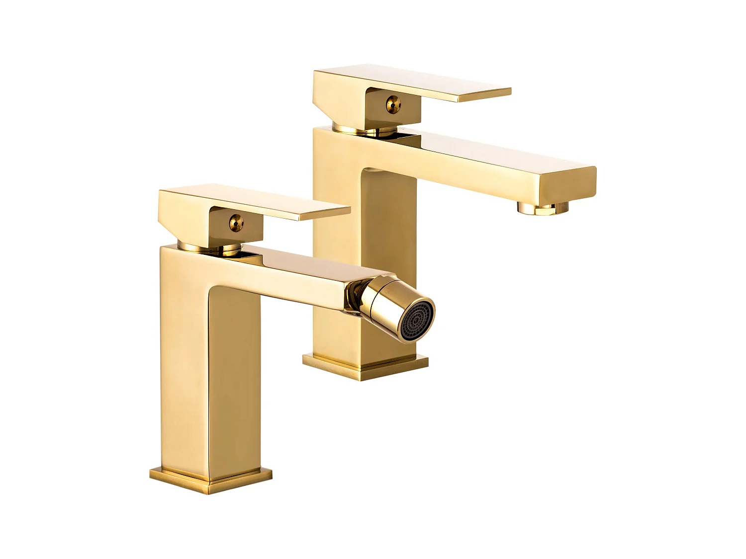 GOLD SET WASHBASIN TAP LOW +BIDET ISTER