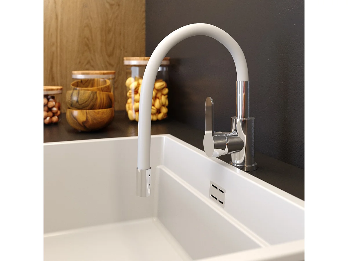 MÉLANGEUR DE CUISINE BLANC BEC FLEXIBLE GRADO