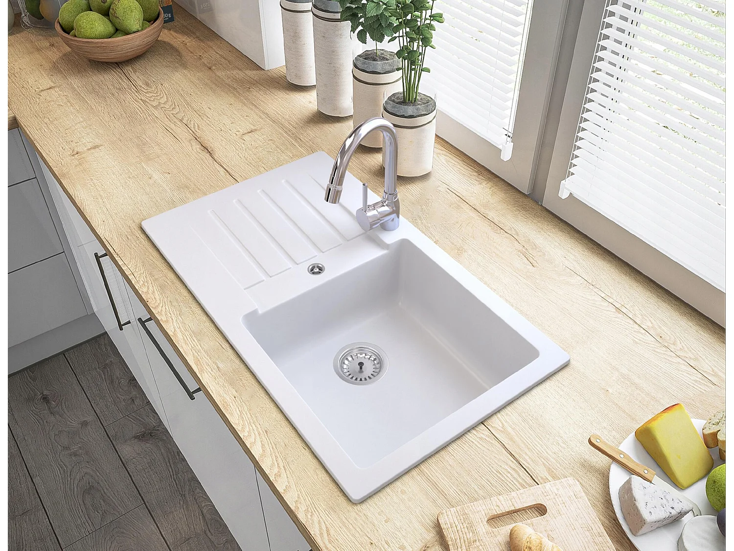 ROBINET D'ÉVIER DE CUISINE ARGENT CHROME BETA