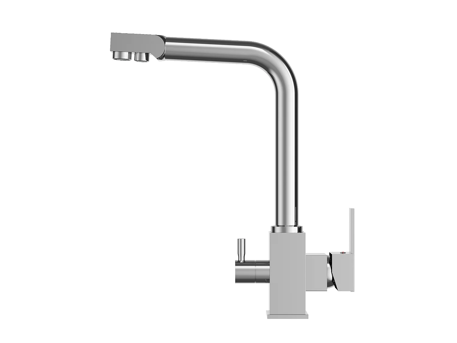 Robinet de cuisine à trois voies pour filtre à eau NODE chrome spout filter