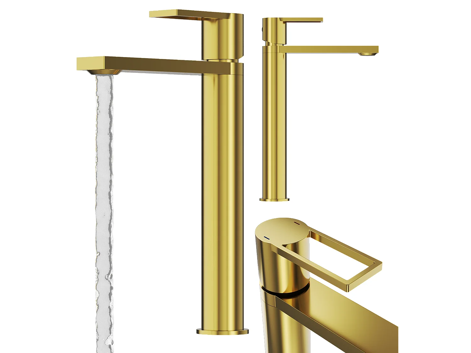 MITIGEUR DE LAVABO LAITON HAUTE OR SALLE DE BAIN ROBINET SUR PIED ARMA