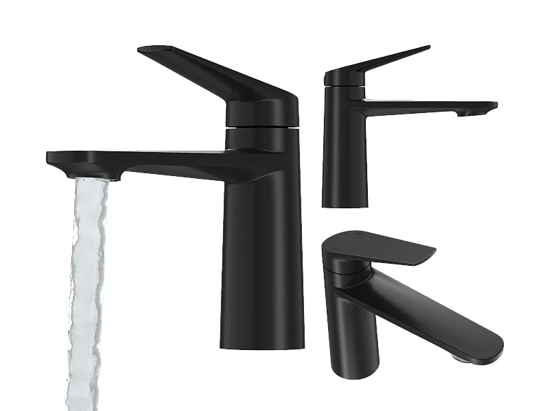 MITIGEUR LAVABO NOIR SALLE DE BAIN BAS ROBINET SUR PIED EN LAITON NAVE