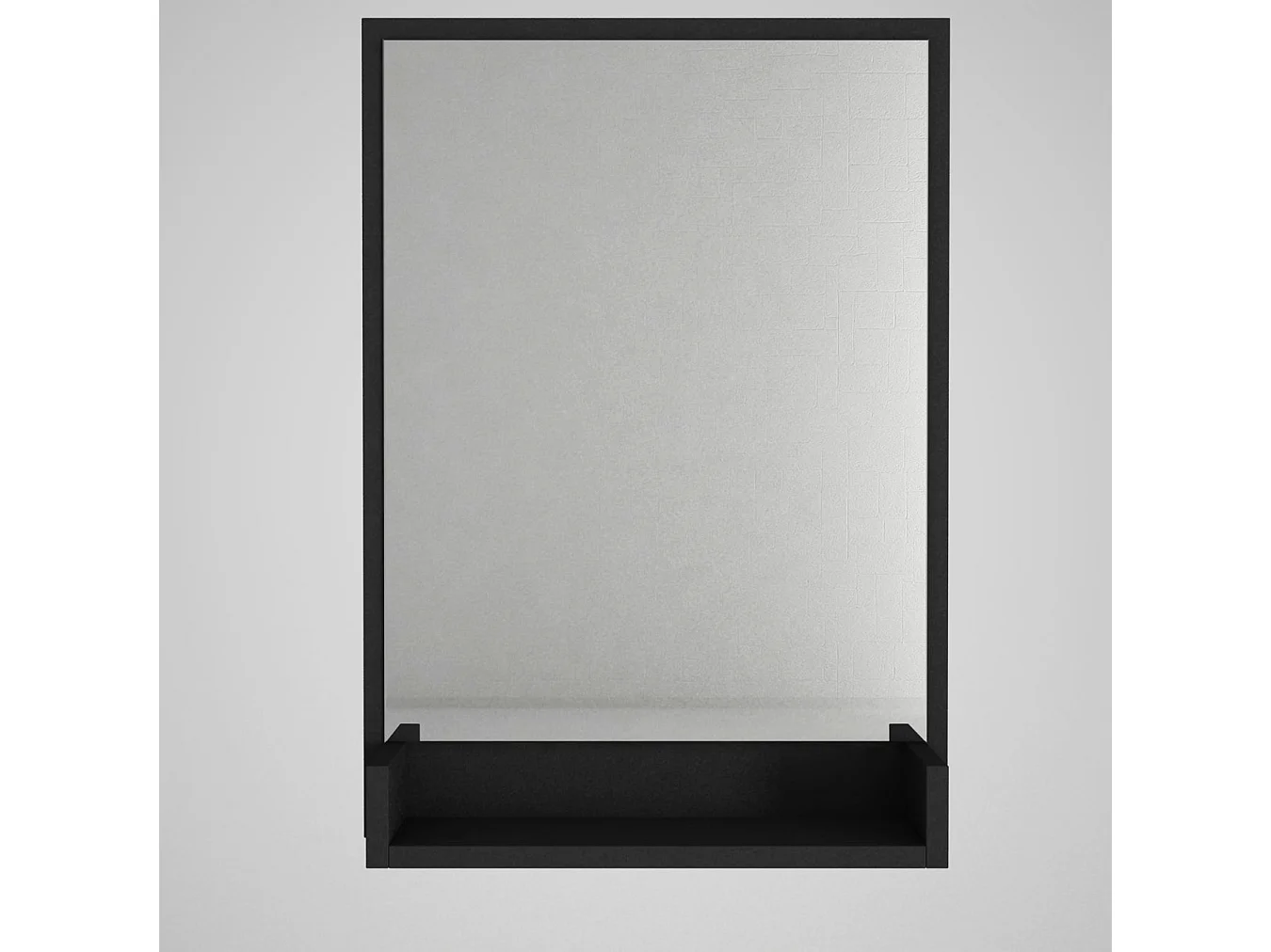 Spiegel Costa Schwarz mit Ablage