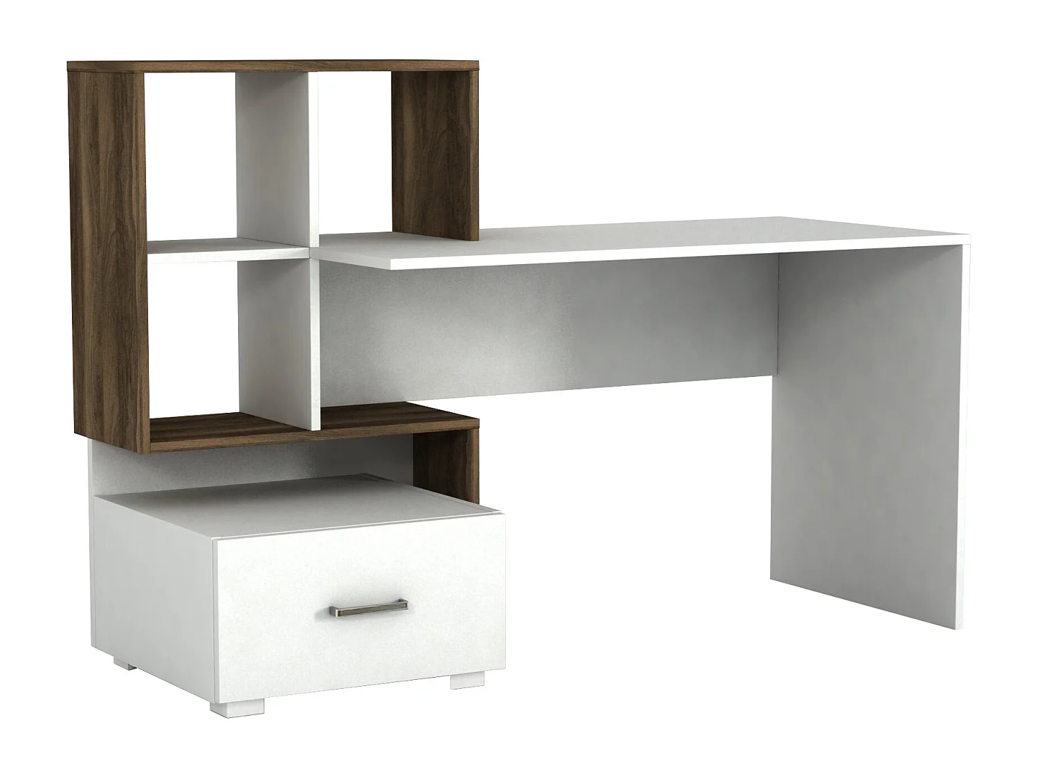 Schreibtisch  Bloom Weiß Walnuss