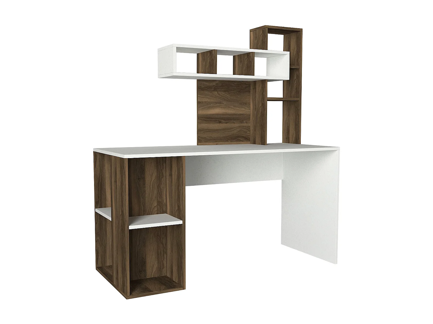 Schreibtisch Coral Weiß Walnuss