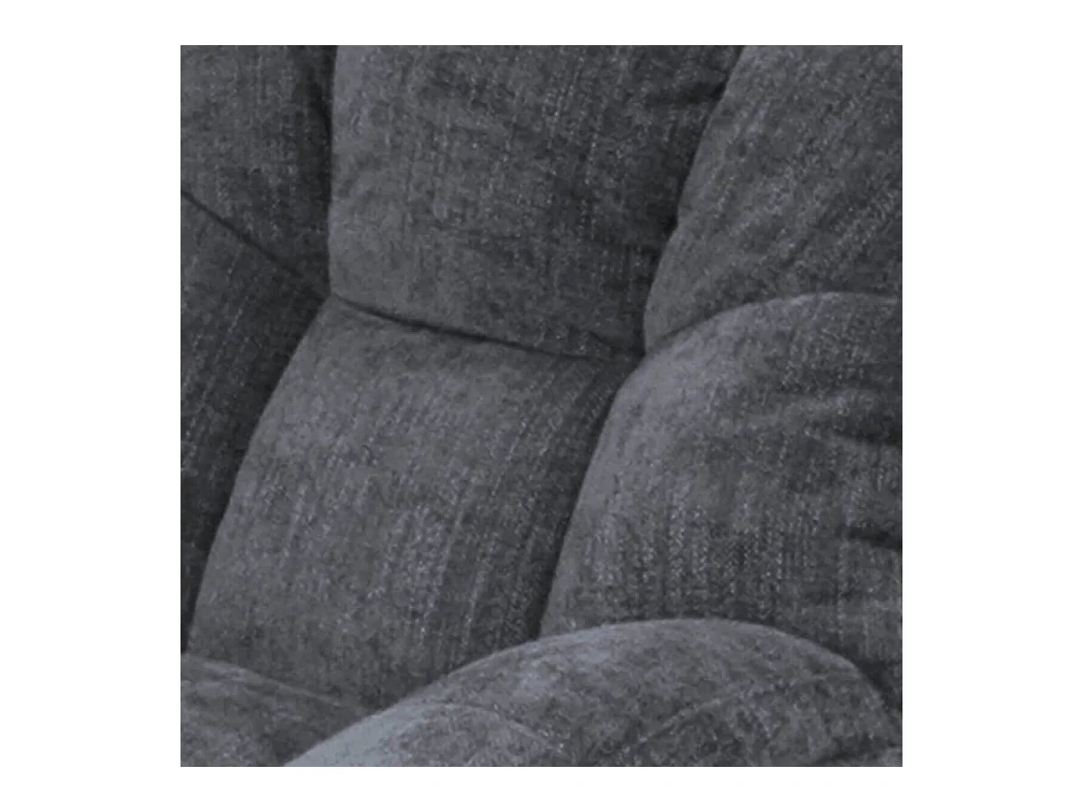 NOAM - Fauteuil Pivotant En Tissu Polyester Gris