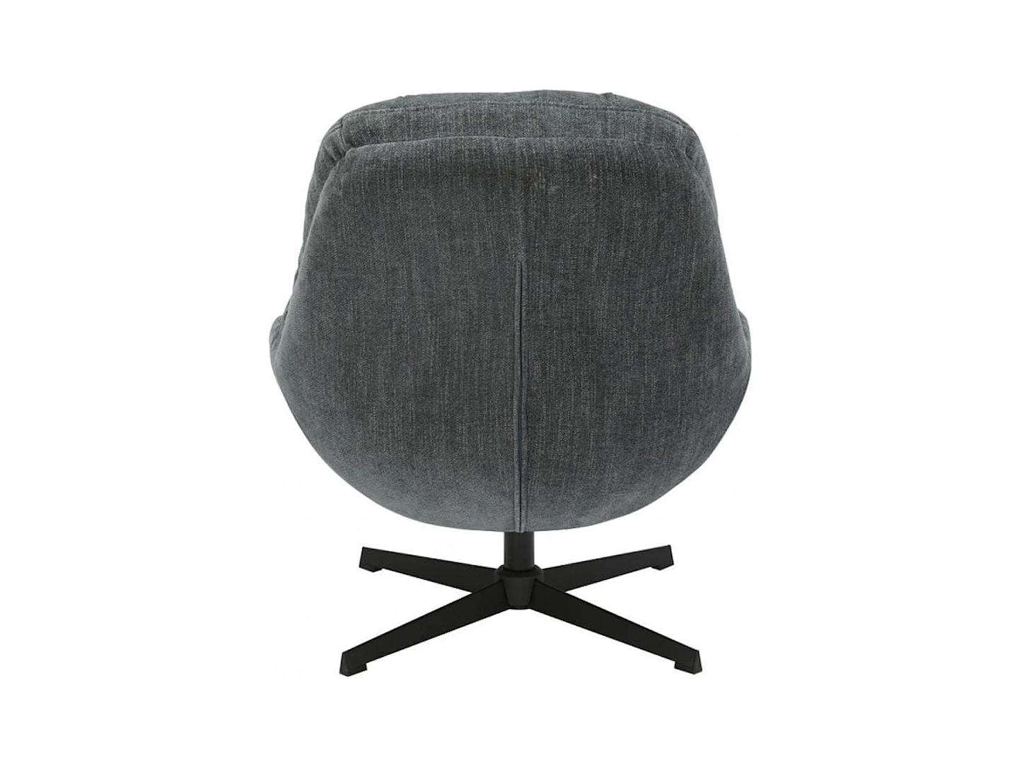 NOAM - Fauteuil Pivotant En Tissu Polyester Gris