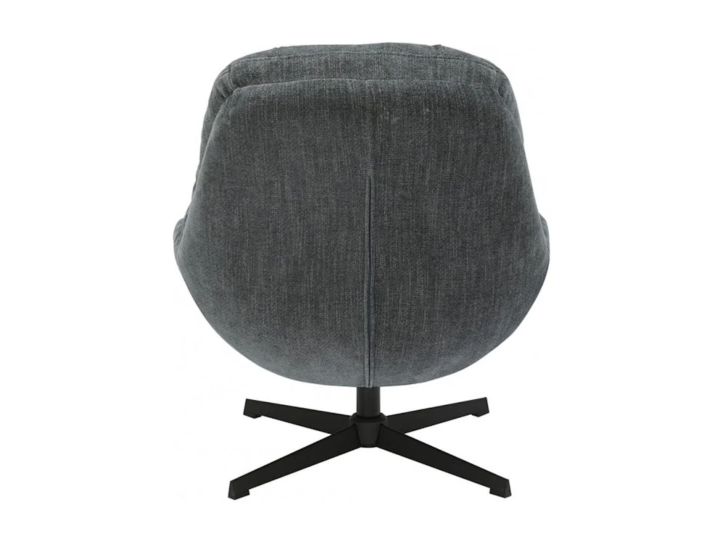 NOAM - Fauteuil Pivotant En Tissu Polyester Gris