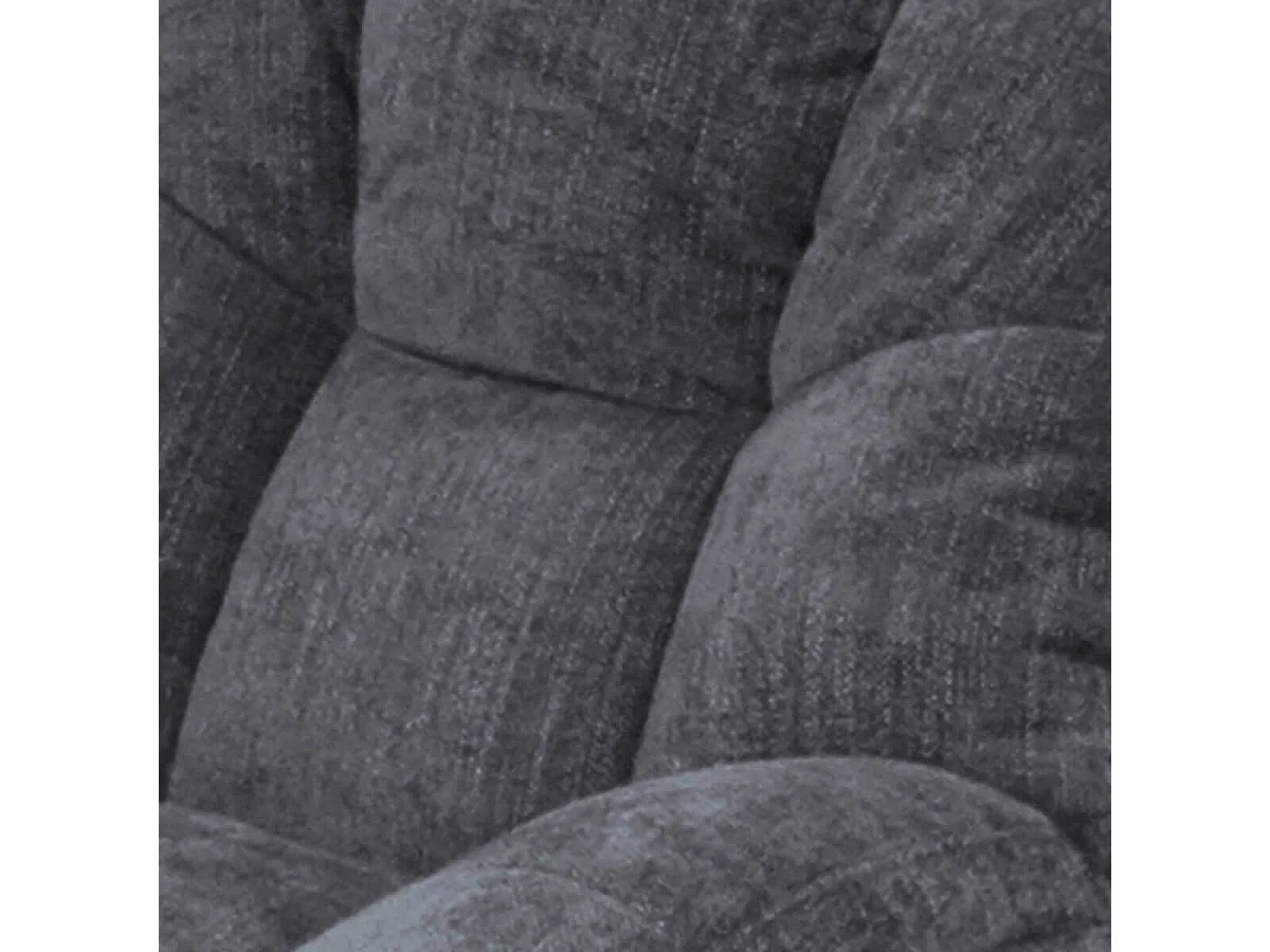 NOAM - Fauteuil Pivotant En Tissu Polyester Gris