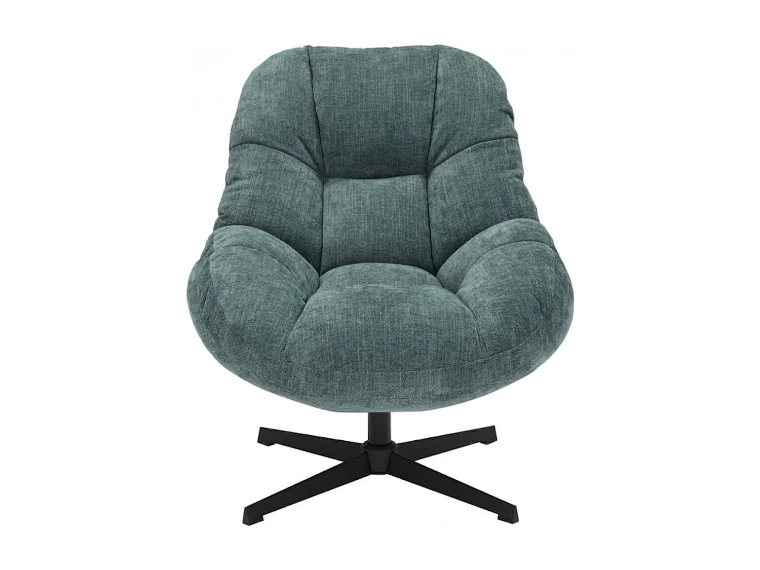 NOAM - Fauteuil Pivotant En Tissu Polyester Vert bleuté