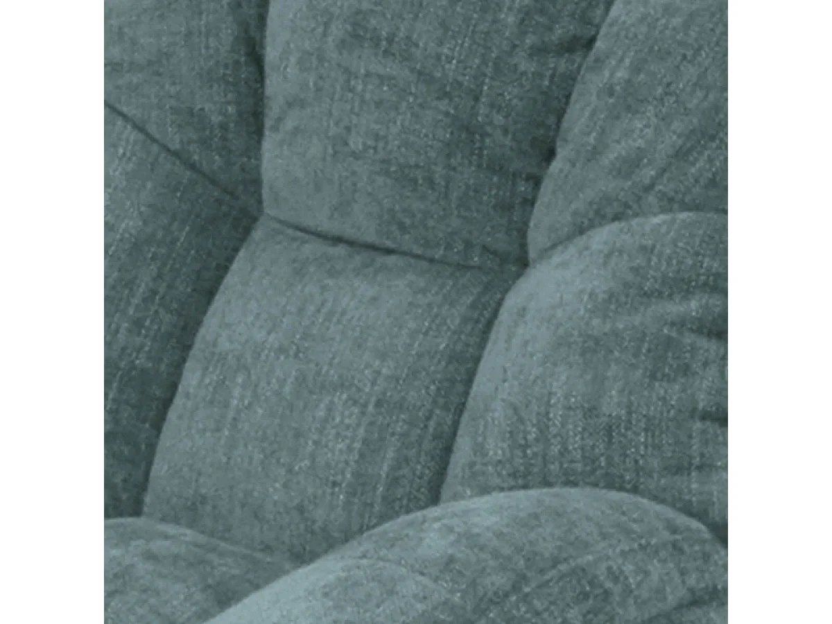 NOAM - Fauteuil Pivotant En Tissu Polyester Vert bleuté