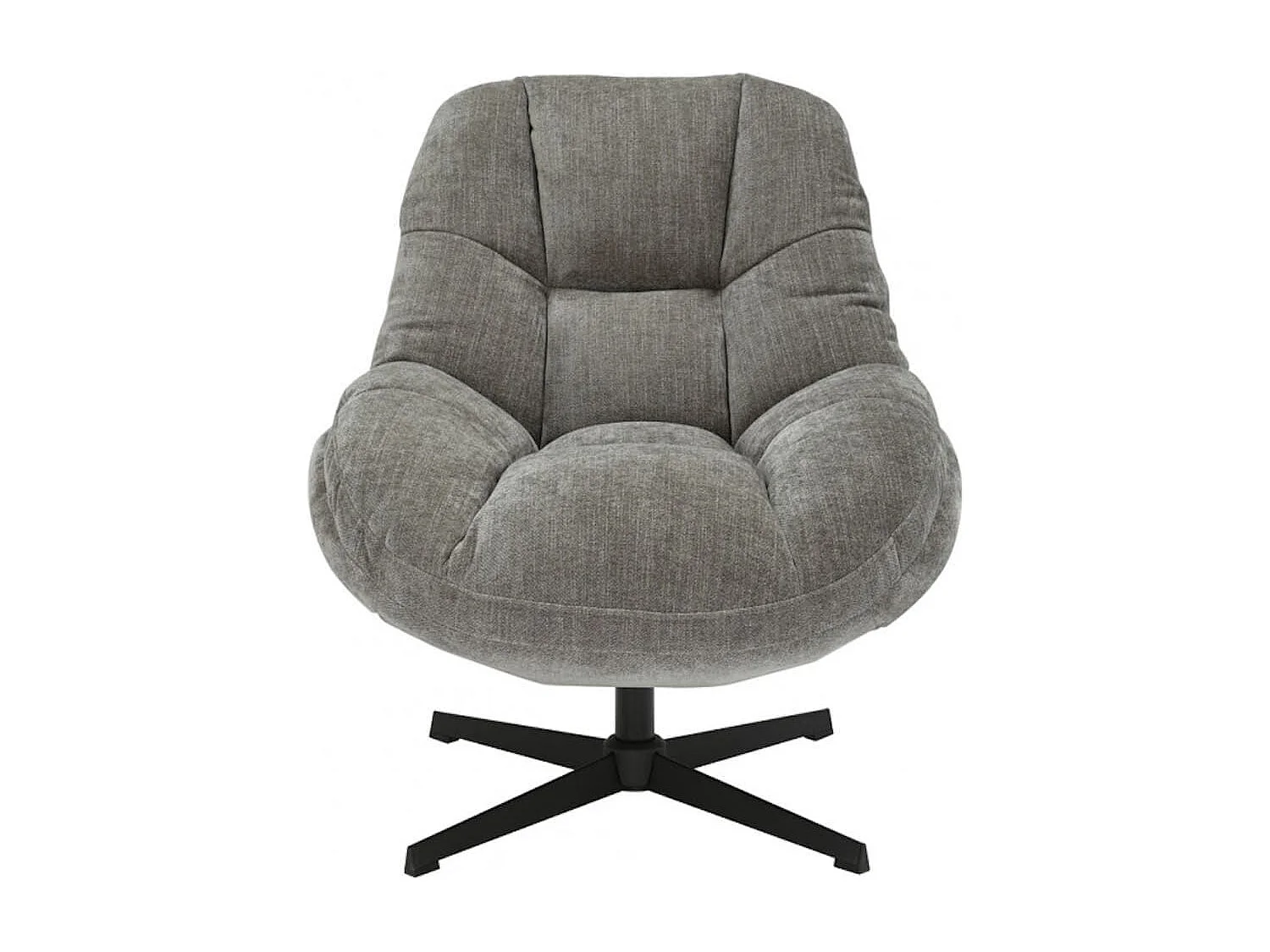 NOAM - Fauteuil Pivotant En Tissu Polyester Brun