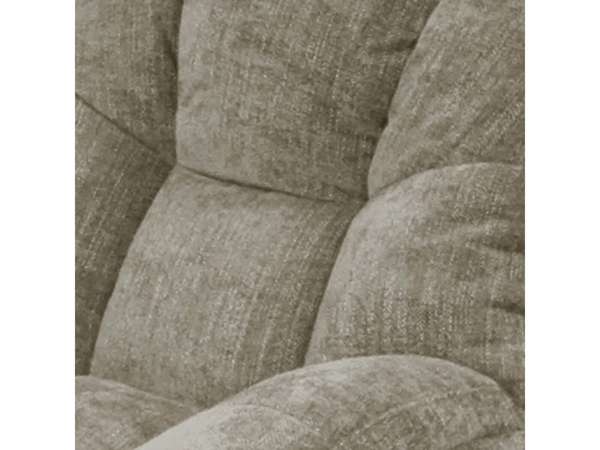 NOAM - Fauteuil Pivotant En Tissu Polyester Brun