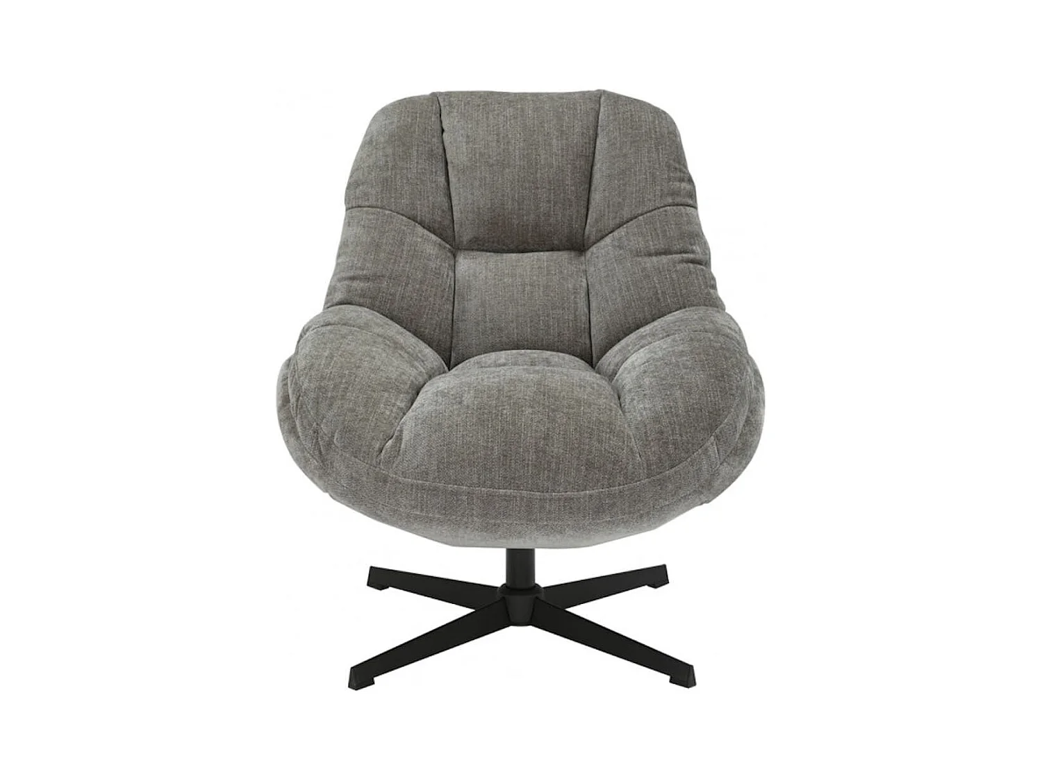 NOAM - Fauteuil Pivotant En Tissu Polyester Brun