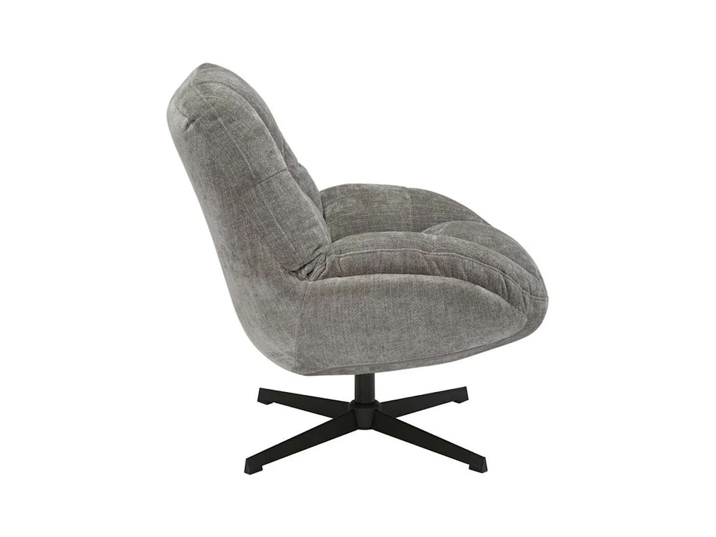 NOAM - Fauteuil Pivotant En Tissu Polyester Brun