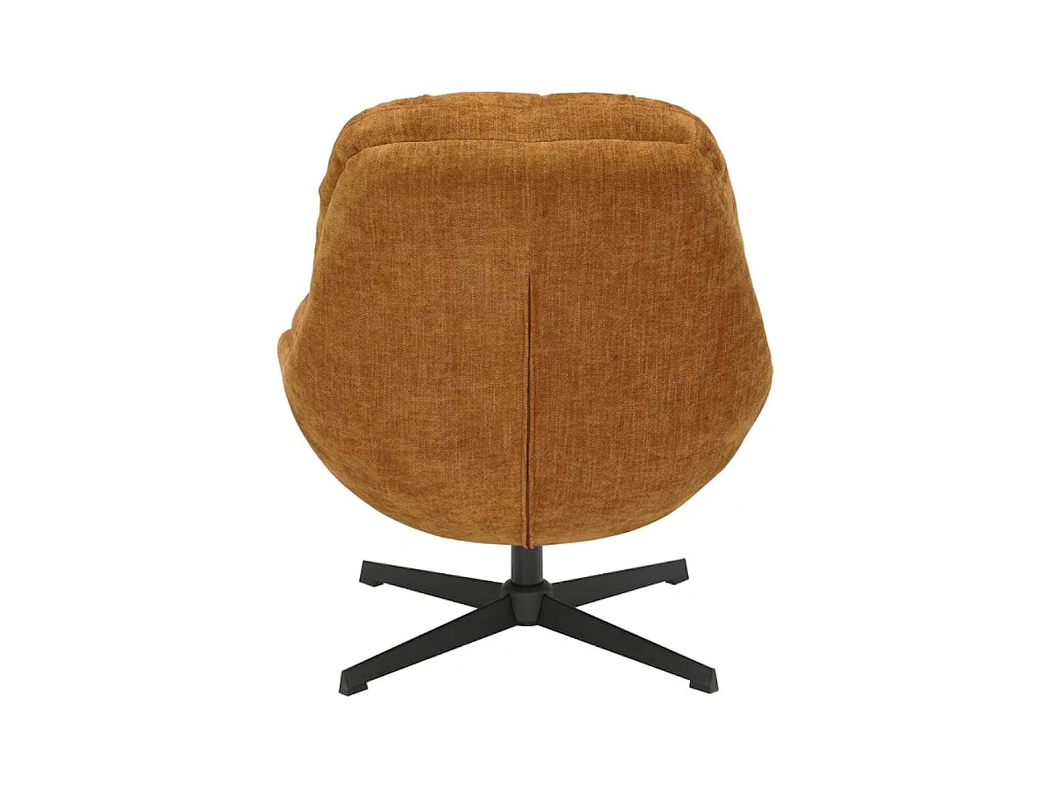 NOAM - Fauteuil Pivotant En Tissu Polyester Jaune