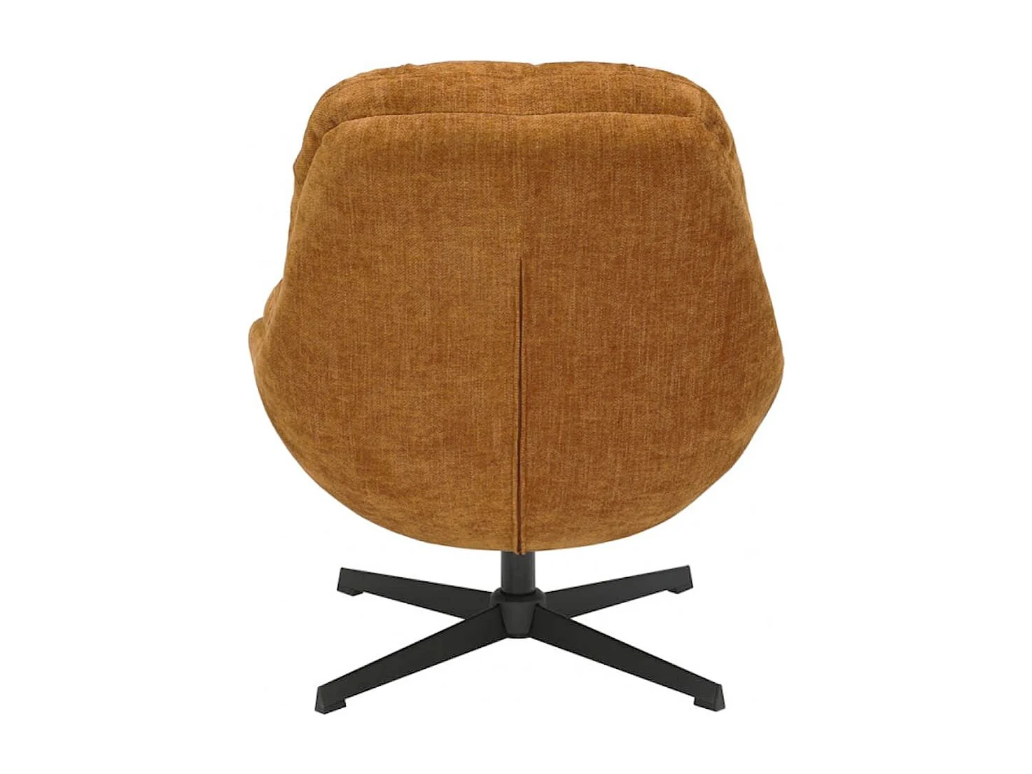 NOAM - Fauteuil Pivotant En Tissu Polyester Jaune