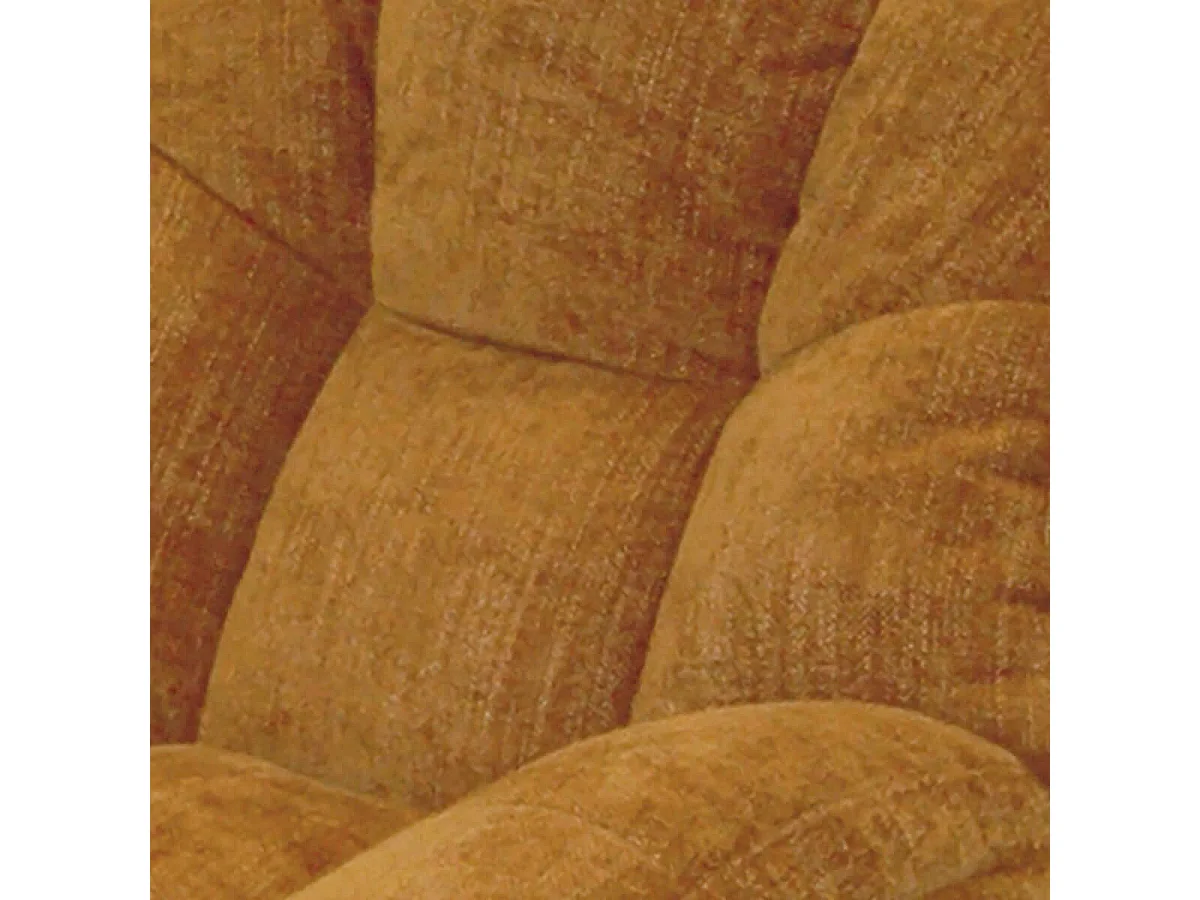 NOAM - Fauteuil Pivotant En Tissu Polyester Jaune