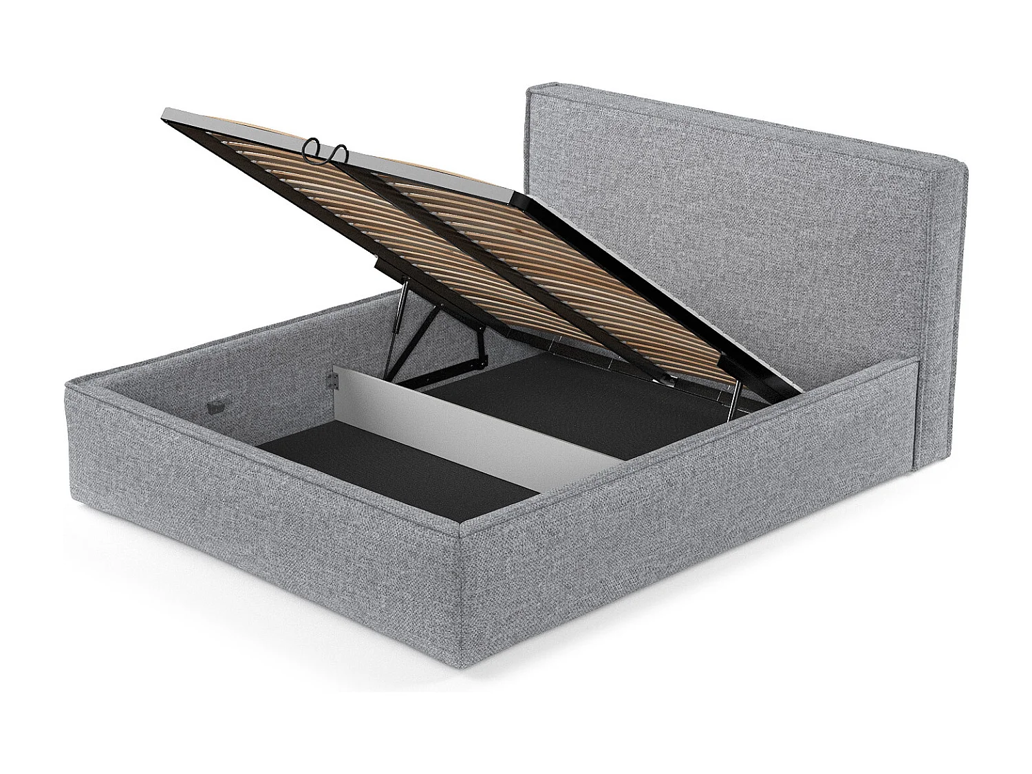 Łóżko tapicerowane Lounge - 180 x 200 cm - szenil - ciemnoszary