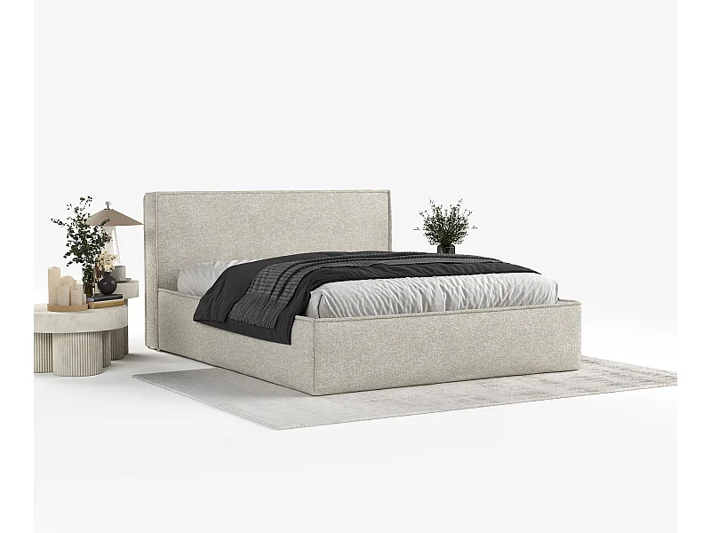 Polsterbett Lounge - 180 x 200 cm - Chenille-Stoff - beige