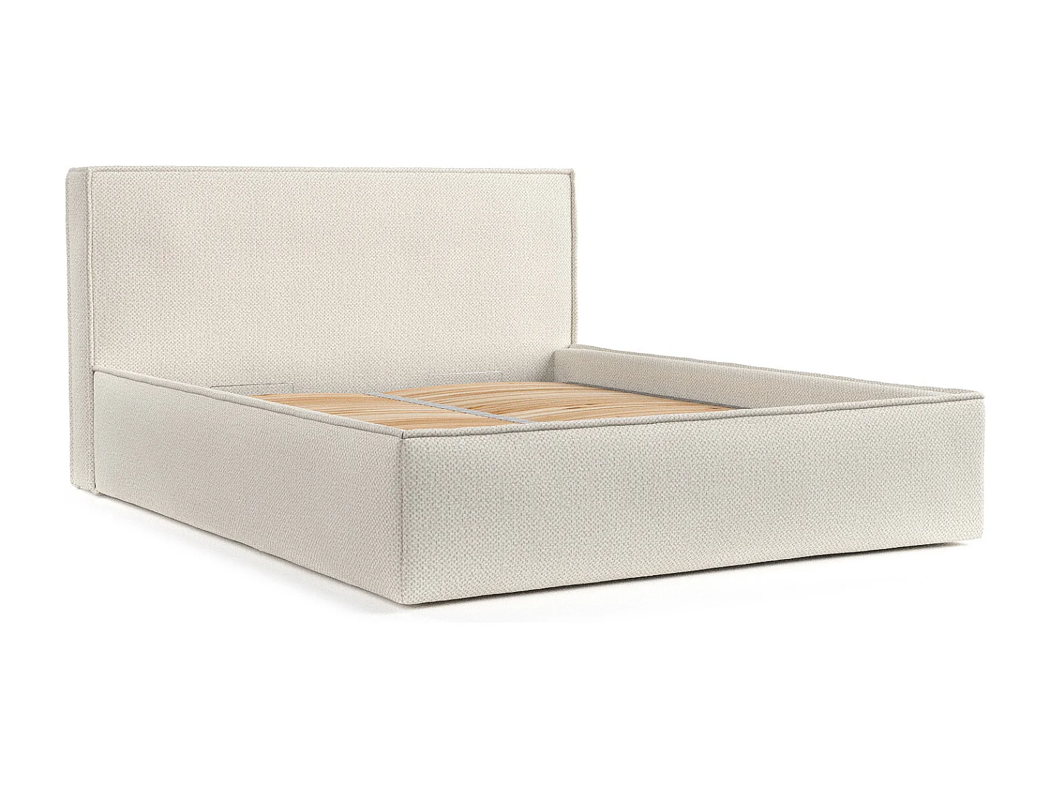 Polsterbett Lounge - 200 x 200 cm - Chenille-Stoff - écru