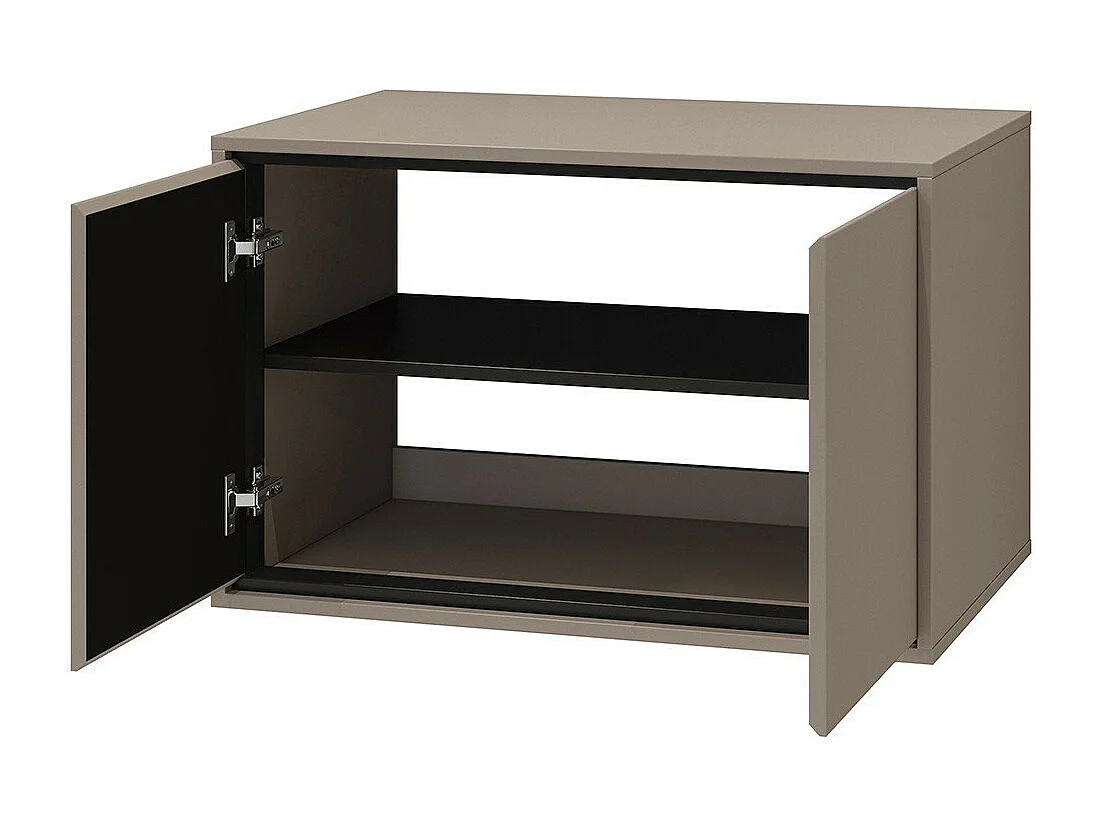 Mobile sottolavabo da bagno 80cm con 2 porte collezione GOBI colore marrone.