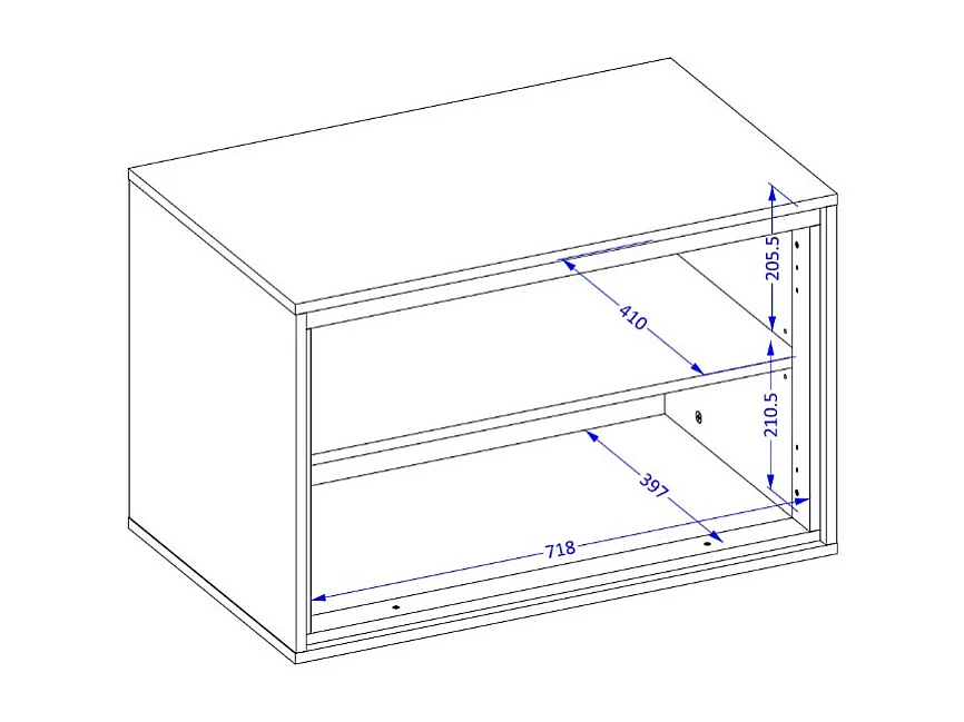 Meuble sous vasque de salle de bain 80cm avec 2 portes collection GOBI coloris marron.