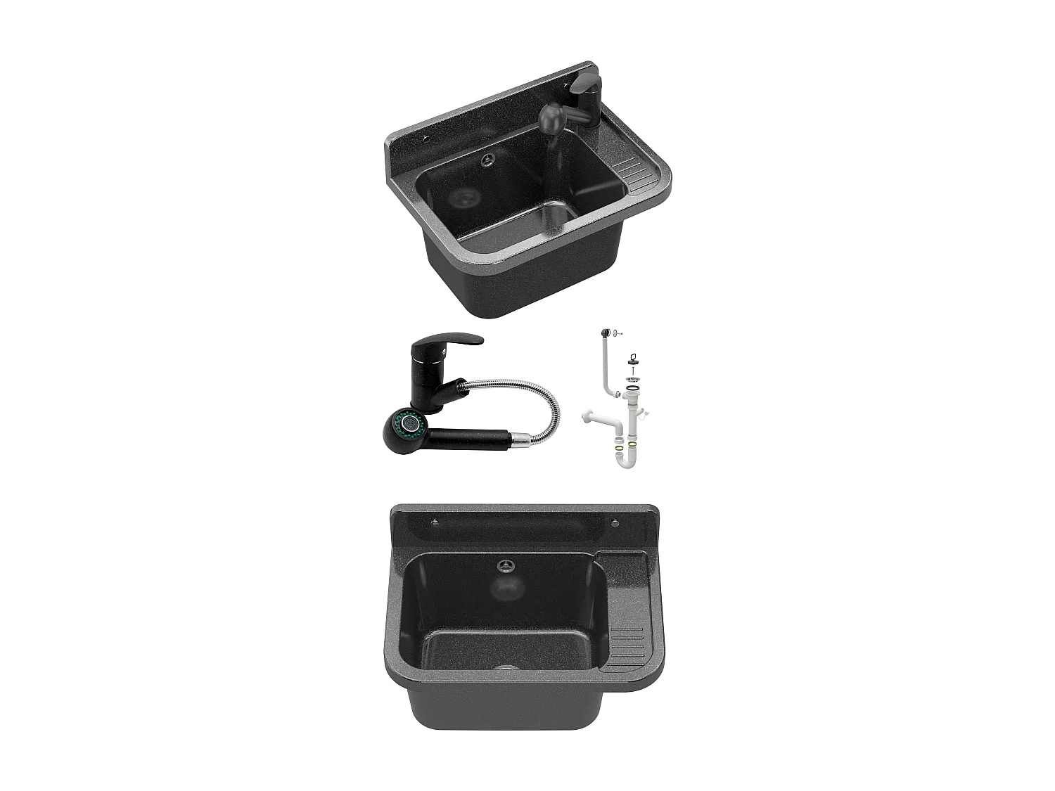 ÉVIER DE FERME PANIER À LINGE MITIGEUR EXTRACTEUR