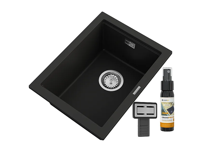 ÉVIER EN GRANIT SOUS PLAN RECTANGULAIRE TROP PLEIN TUGA38