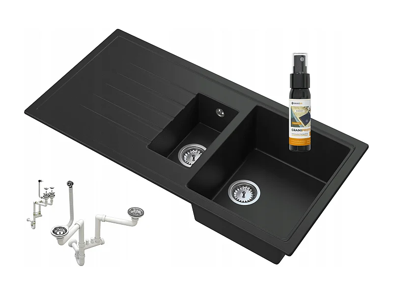 ÉVIER EN GRANIT 1.5 BOLS 6 COULEURS