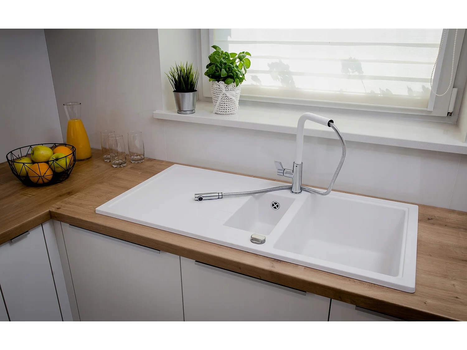 ÉVIER EN GRANIT 1.5 BOLS 6 COULEURS