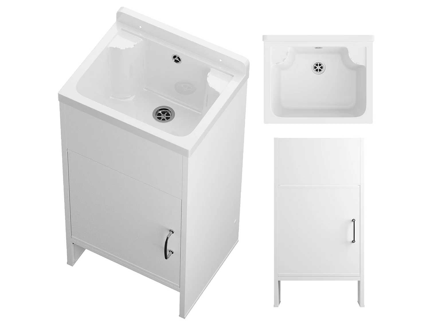 ÉVIER UTILITAIRE TECHNIQUE ARMOIRE BLANCHE PVC GARAGE SET LOMA