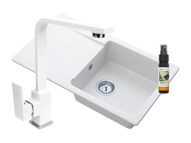 GRAND BACL_ÉVIER EN GRANIT + ROBINETTERIE +