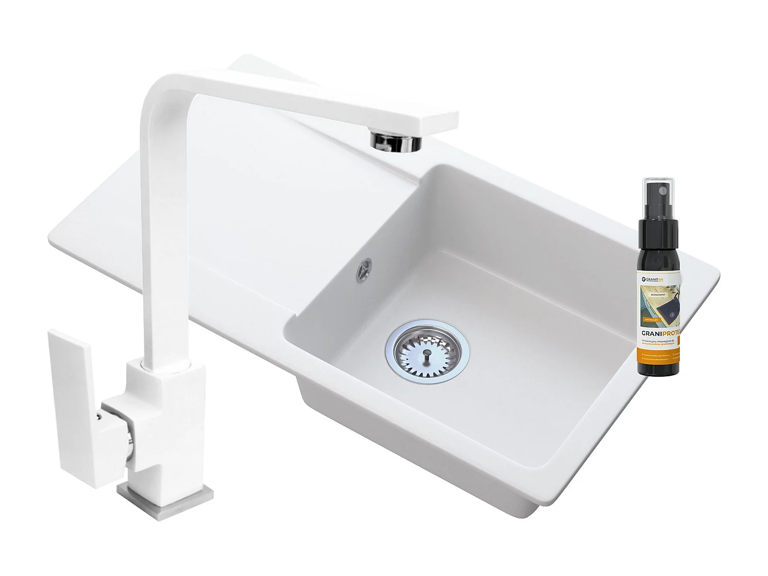 GRAND BACL_ÉVIER EN GRANIT + ROBINETTERIE +