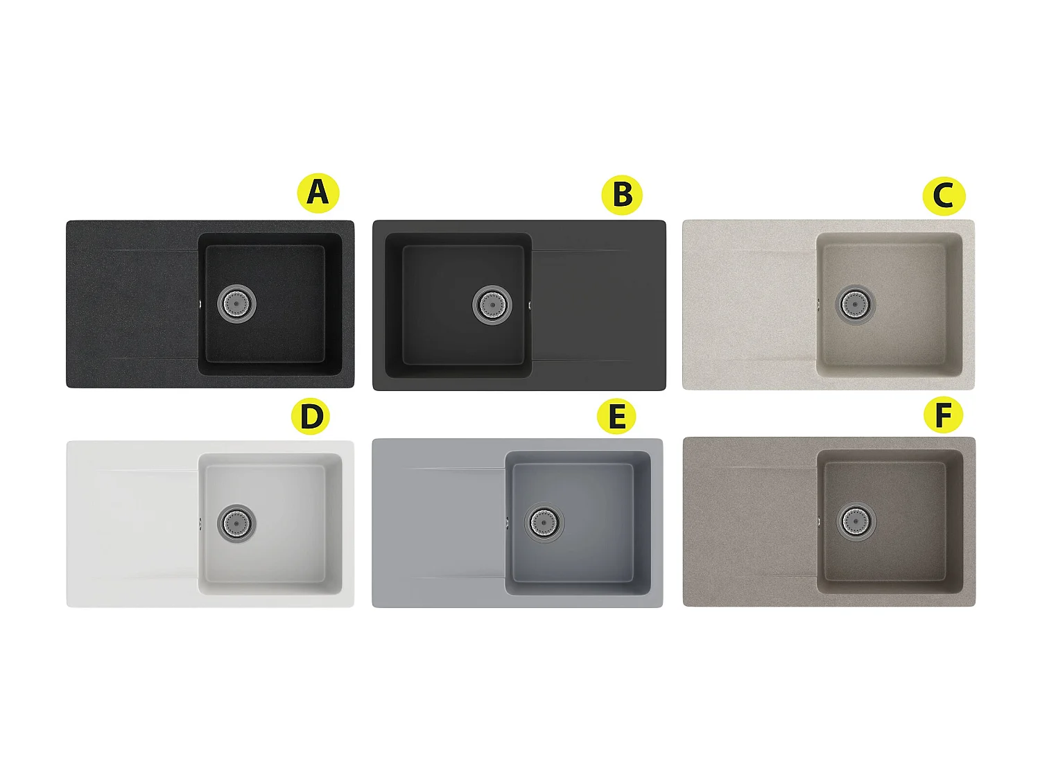 GRAND BACL_ÉVIER EN GRANIT + ROBINETTERIE +