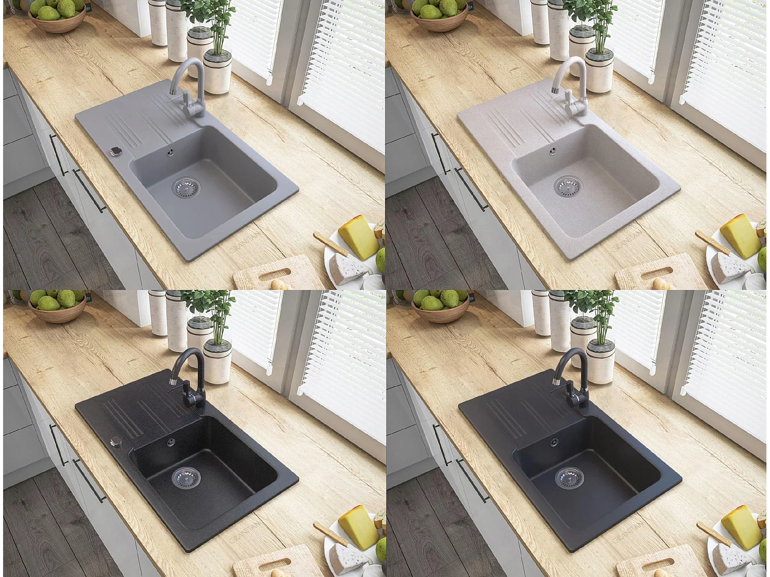 DISTRIBUTEUR DE ROBINET POUR ÉVIER EN GRANIT SIPHON AUTO