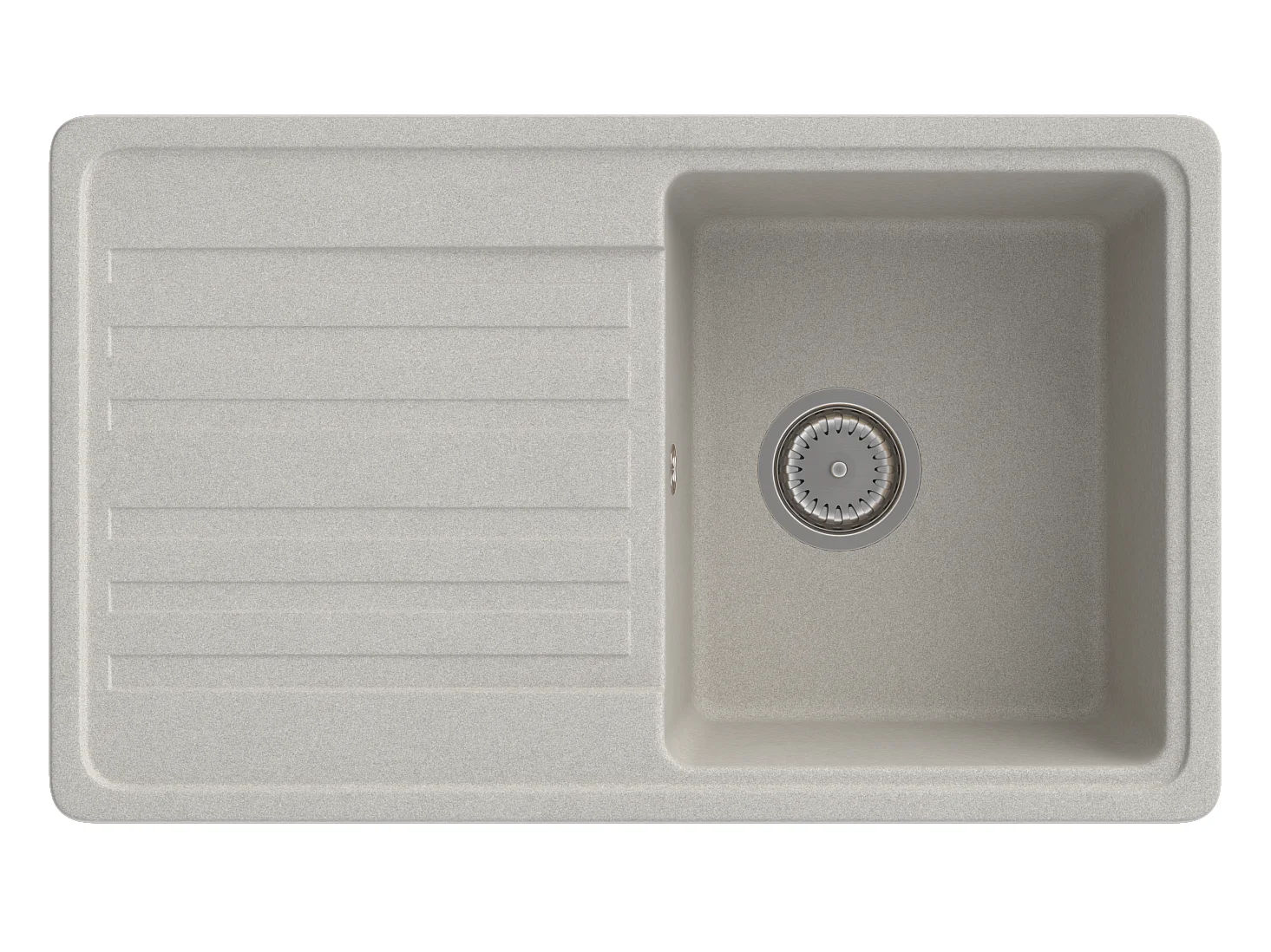 ÉVIER EN GRANIT 1 COMPARTIMENT ÉGOUTTOIR SIPHON BEIGE CITRON