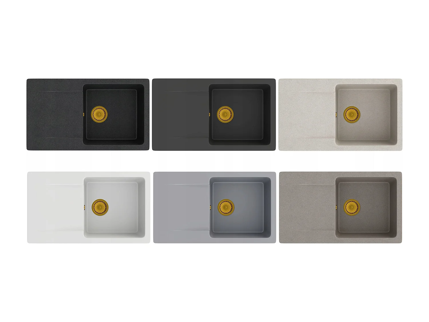 ÉVIER EN GRANIT TRENDY SIPHON GOLD