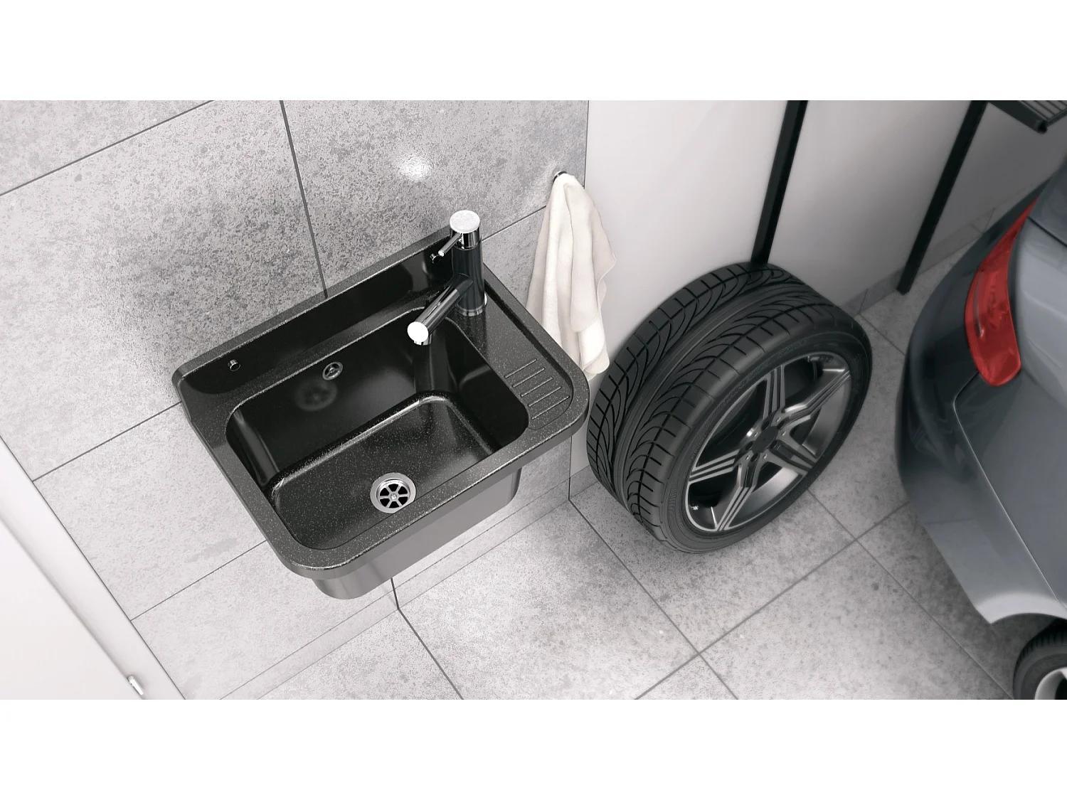 ÉVIER UTILITAIRE CHAMBRE NOIR ROBINET DE BUANDERIE GARAGE BEC EXTRACTIBLE PARON