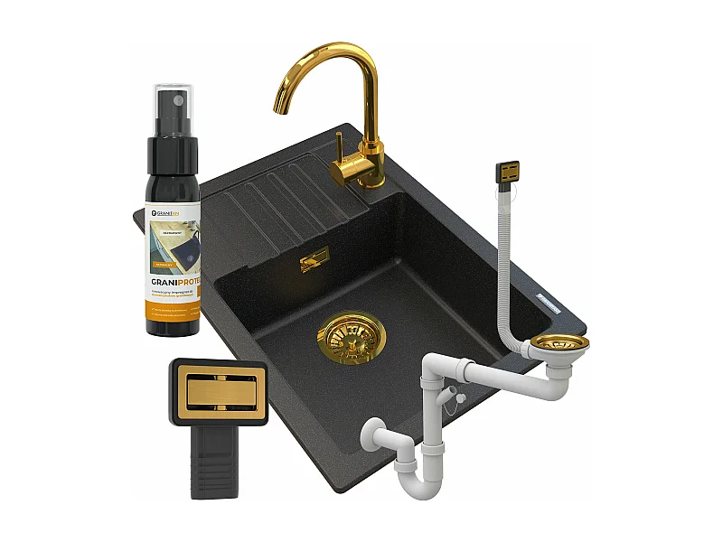 GOLDEN ARGOS GRANITE ÉVIER + BETA MITIGEUR + SIPHON