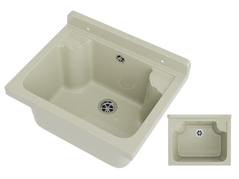 ÉVIER UTILITAIRE CHAMBRE TECHNIQUE BEIGE CHAUFFERIE FONCTIONNEMENT GARAGE LOMA