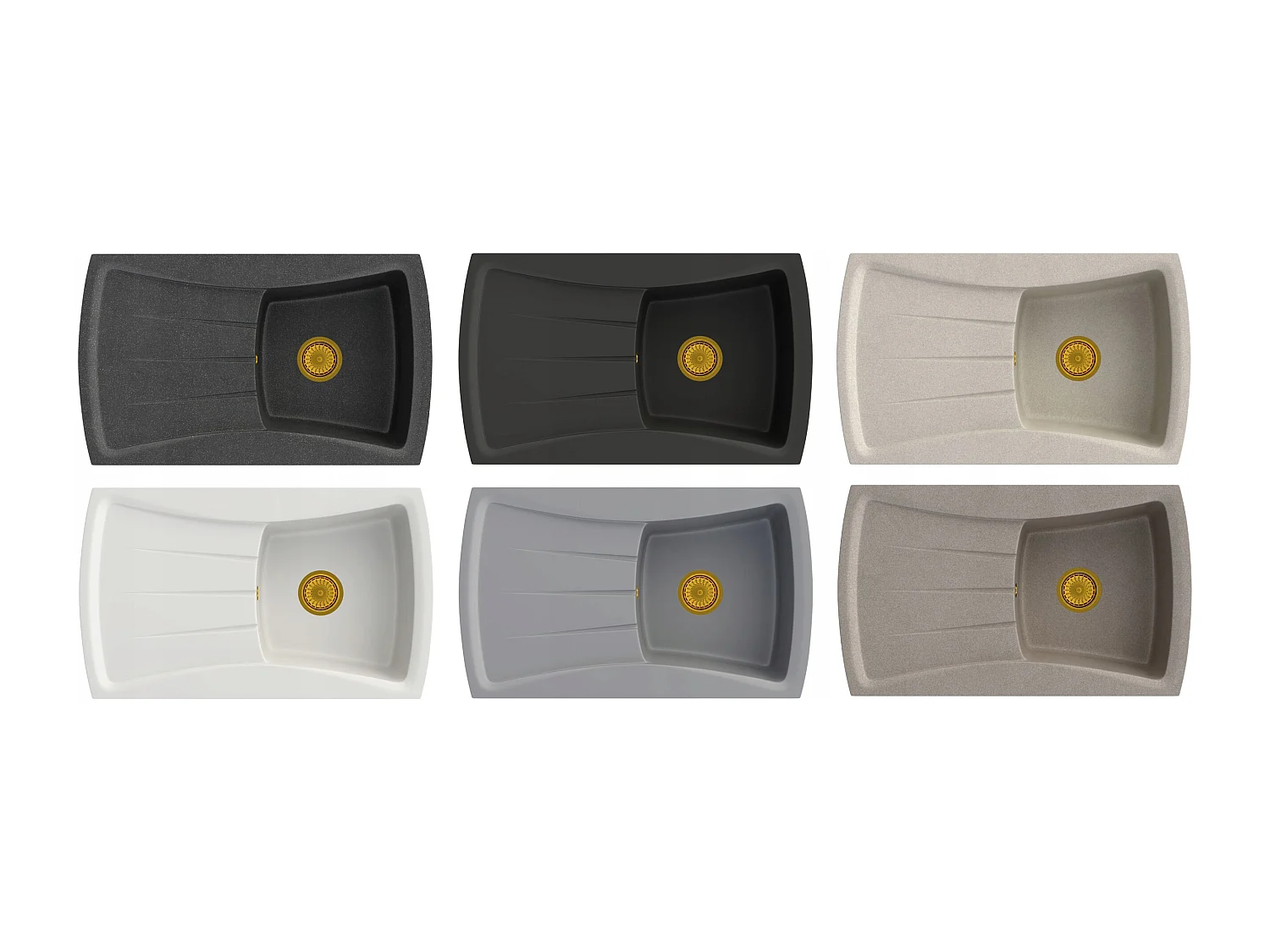 ÉVIER EN GRANIT DORÉ GRAND BOL EN GRANIT