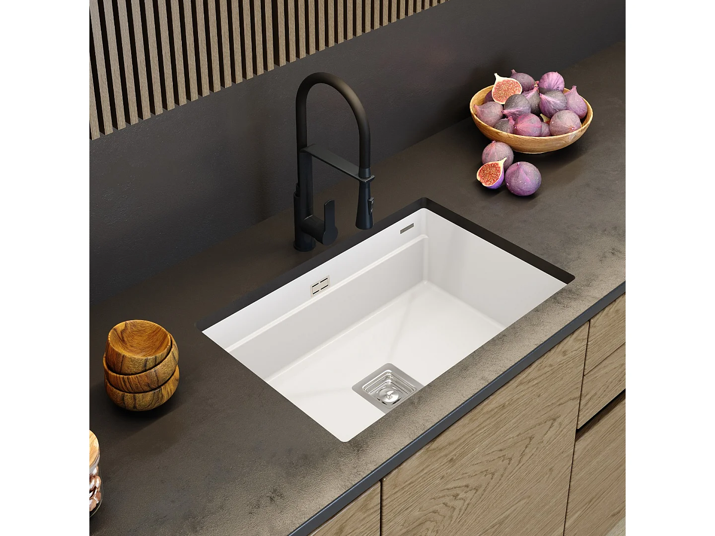 GRANIT ÉVIER SOUS PLAN 1KOM SIPHON SQUARE EPIR