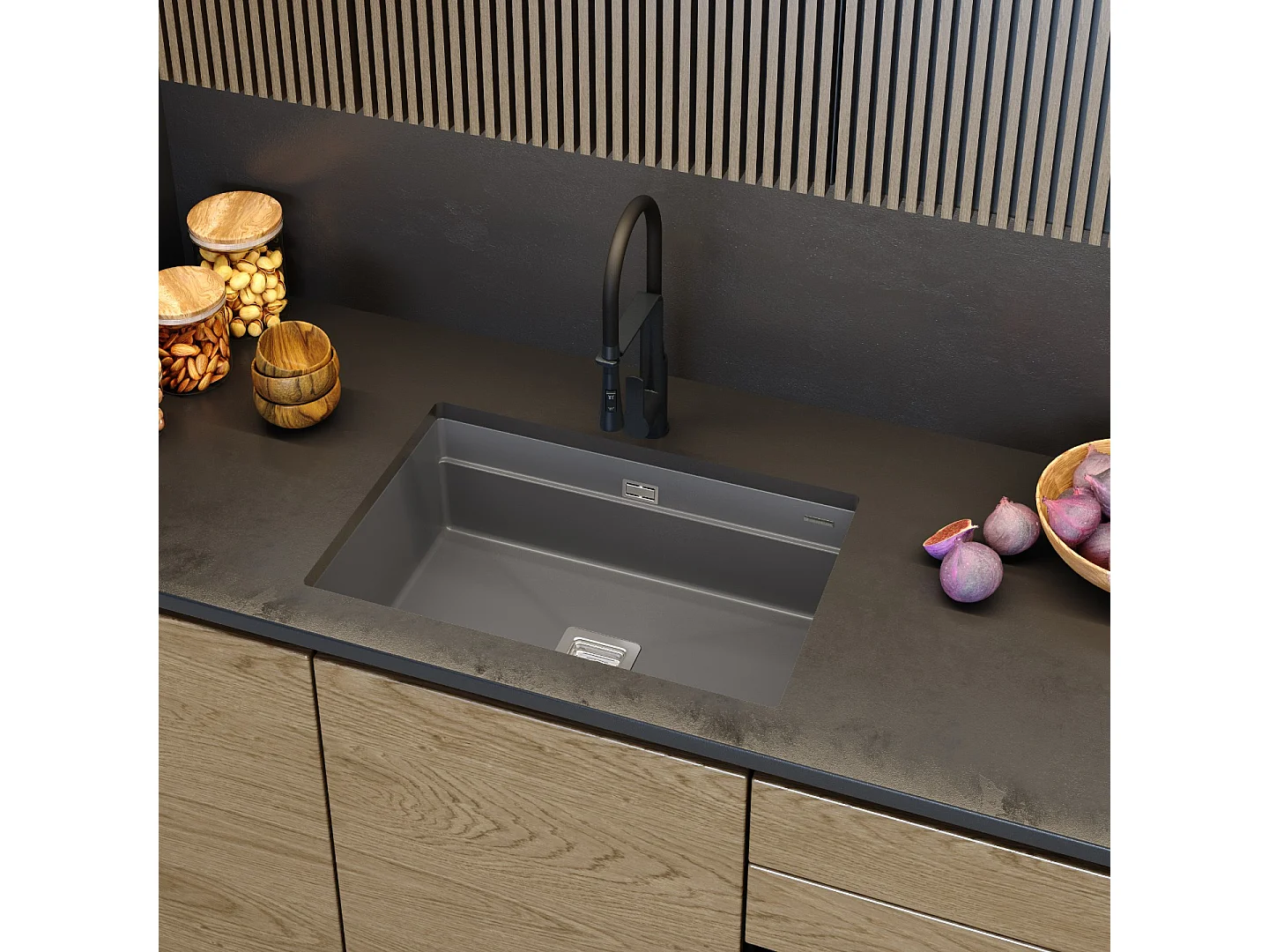 GRANIT ÉVIER SOUS PLAN 1KOM SIPHON SQUARE EPIR