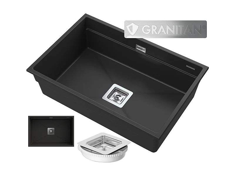 GRANIT ÉVIER SOUS PLAN 1KOM SIPHON SQUARE EPIR