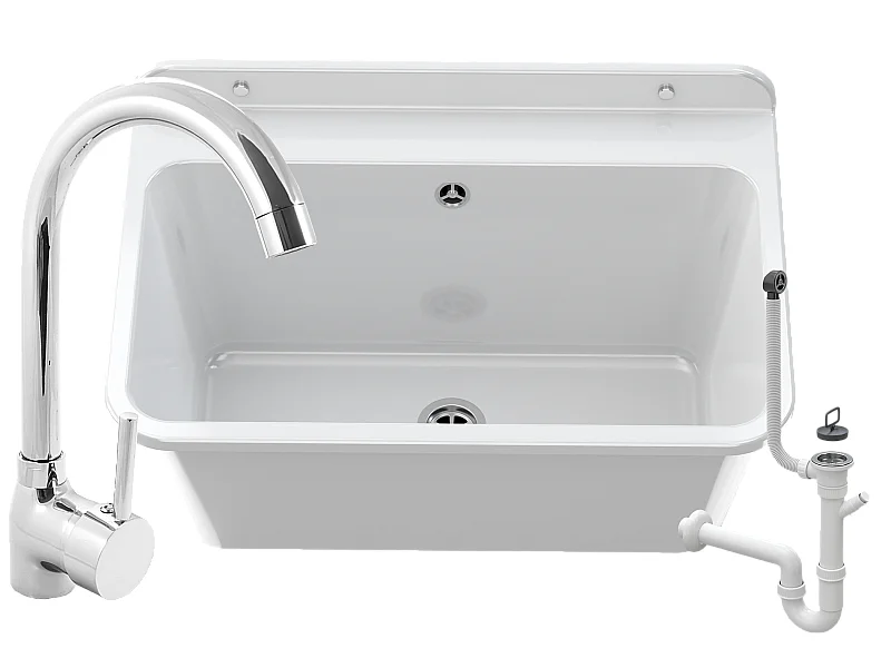 ÉVIER DE FERME GARAGE ROBINETTERIE EXTRACTIBLE